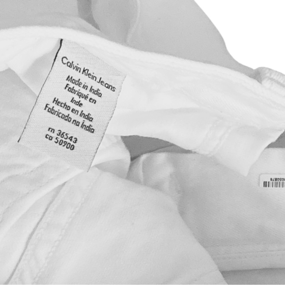 Calvin Klein Slim Straight Jeans White Denim Jeans Straight Leg Jeans 30 x 32 - Picture 5 of 8